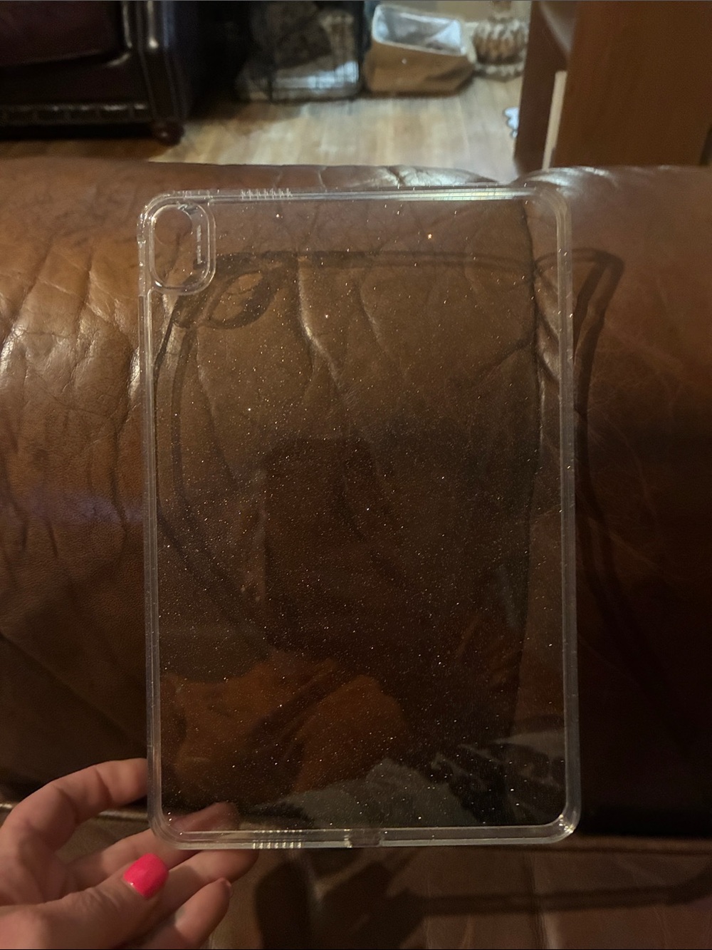 Clear Glitter Protective Tablet Case - Transparent